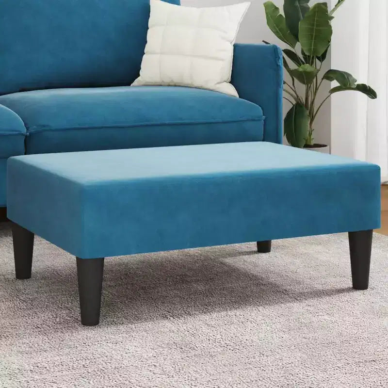 Repose-pieds ottoman moderne en velours, siège d'appoint compact pour le salon