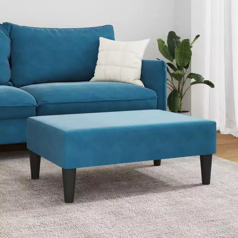 Repose-pieds ottoman moderne en velours, siège d'appoint compact pour le salon