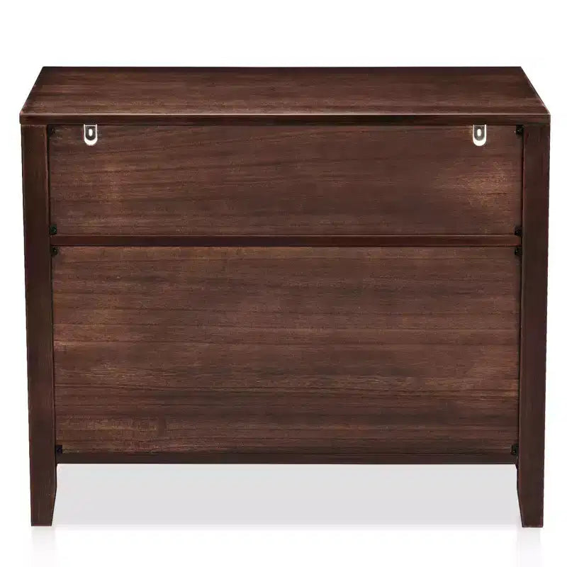 Tables de chevet 2 tiroirs marron (panneau de fibres à densité moyenne) 75 cm L