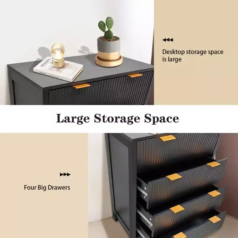 Commode, Commodes, Commode à 4 tiroirs