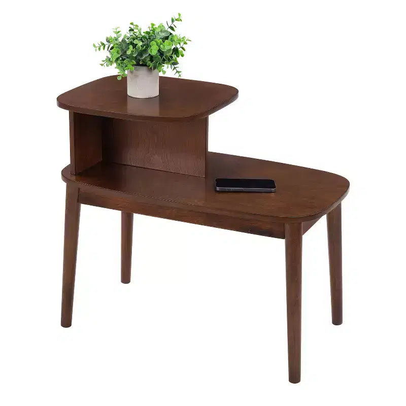 Table d'appoint avec tiroir et tablette coulissante, plateau blanc en faux marbre avec finition noire, table d'appoint élégante pour le rangement