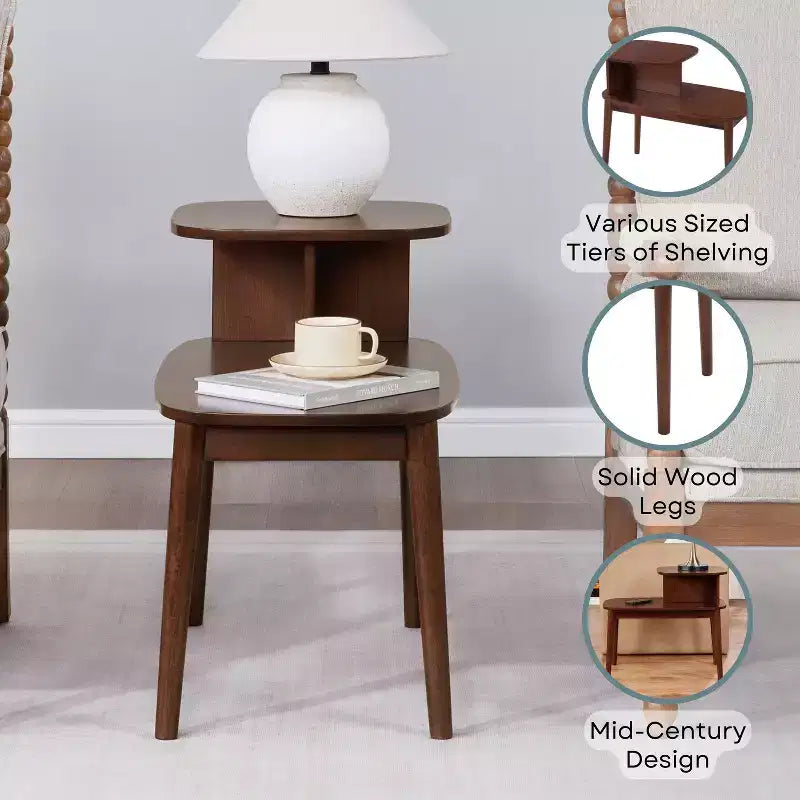 Table d'appoint avec tiroir et tablette coulissante, plateau blanc en faux marbre avec finition noire, table d'appoint élégante pour le rangement