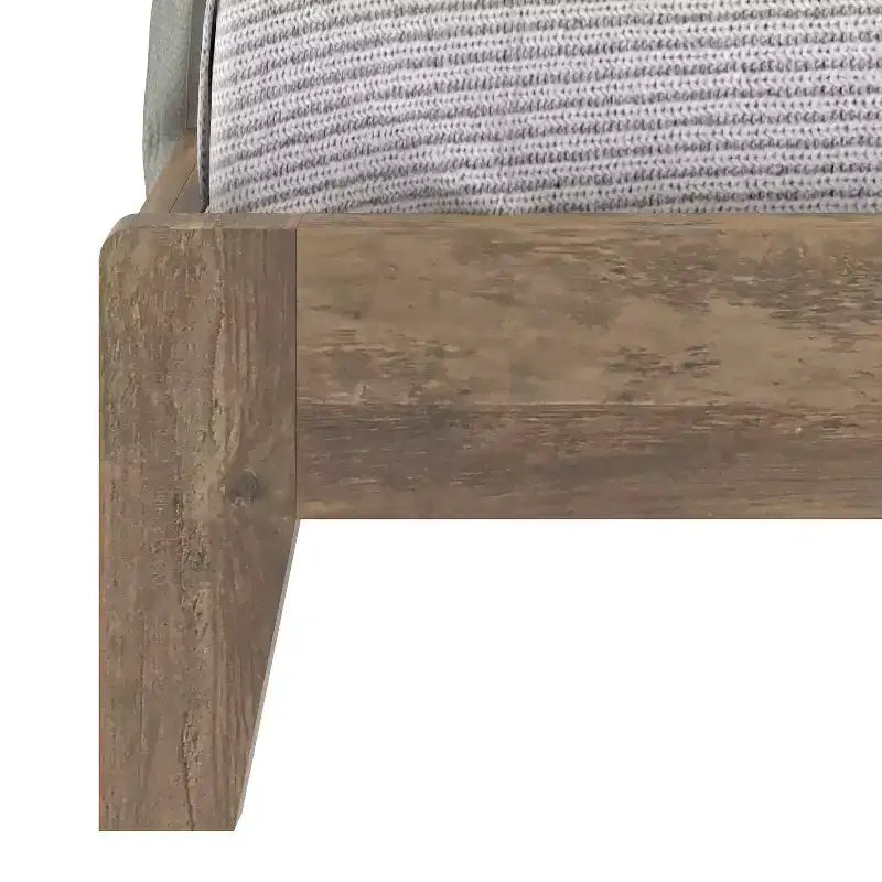 Lit plateforme King Size avec tête de lit - Chêne noueux