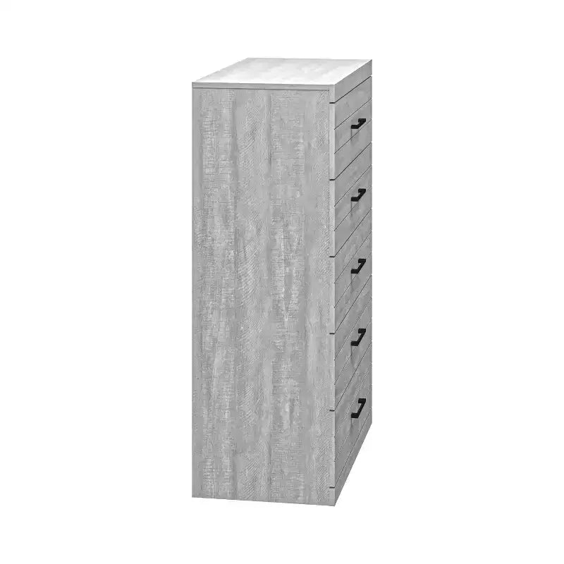 Commode 5 tiroirs avec sécurité interlock - Chêne gris poudré