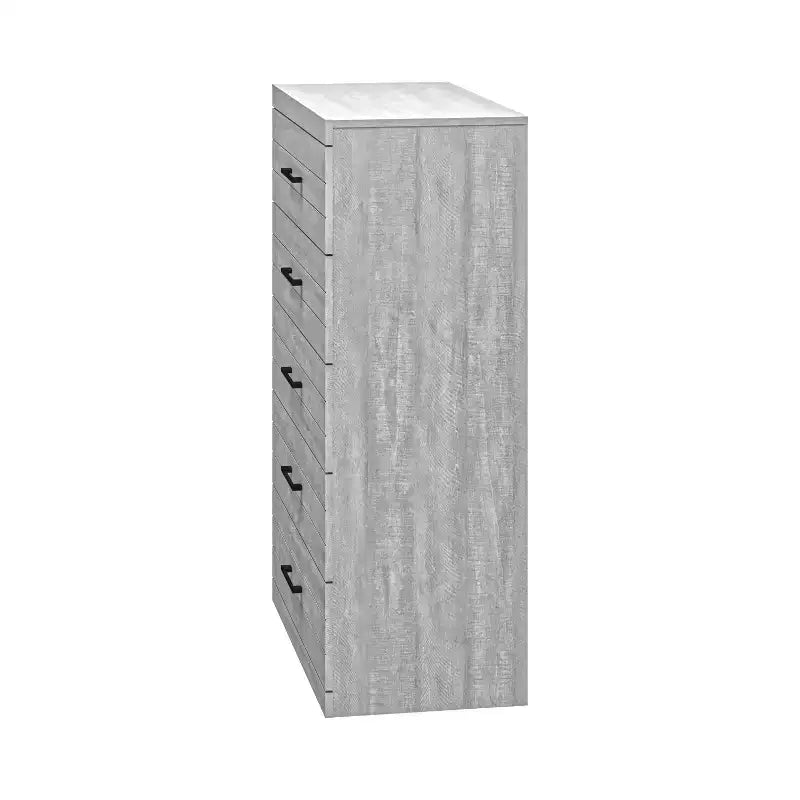 Commode 5 tiroirs avec sécurité interlock - Chêne gris poudré