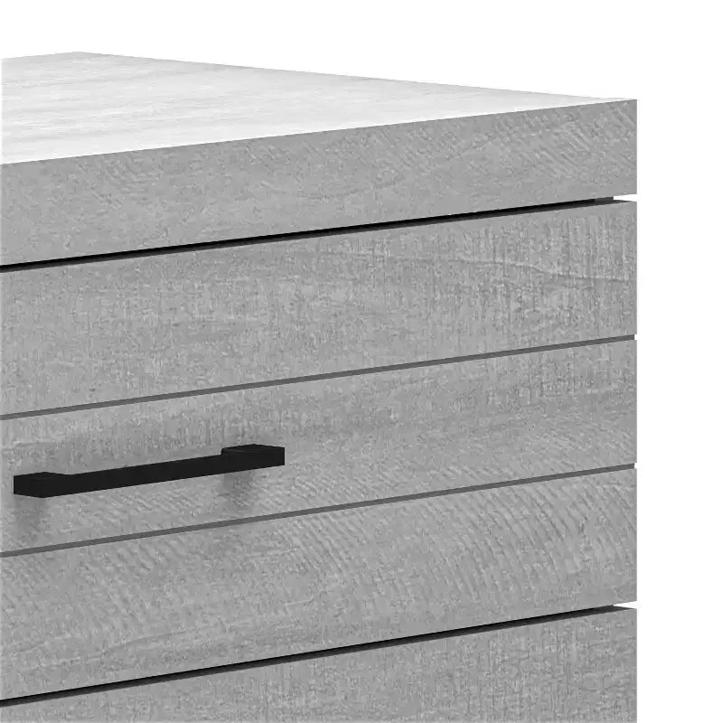 Commode 5 tiroirs avec sécurité interlock - Chêne gris poudré