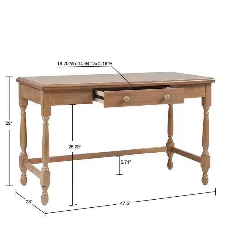 Bureau traditionnel en bois avec 1 tiroir