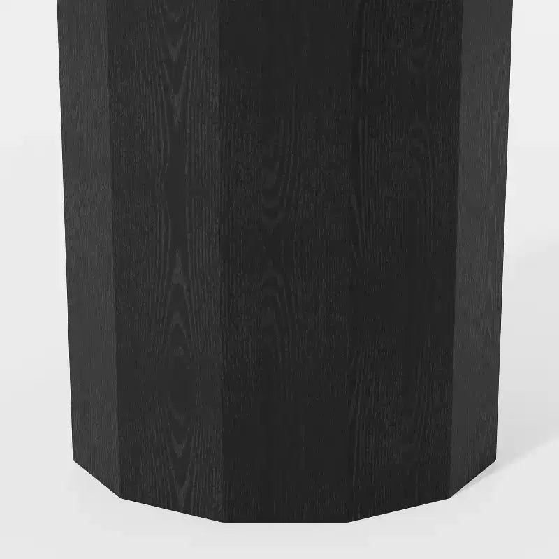 Table à manger ronde 60" en bois massif pour 6-8 personnes, naturelle - Piétement cylindrique