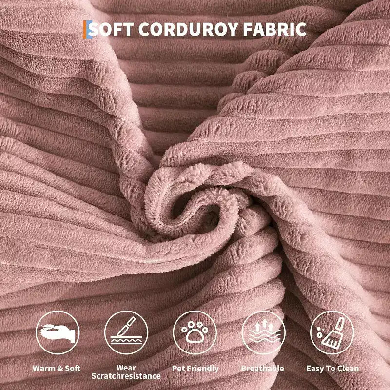 Canapé-lit convertible 200 cm avec oreillers, canapé de sol 5-en-1 en velours côtelé, causeuse matelas pliant avec cadre à forme fixe, aucun assemblage requis