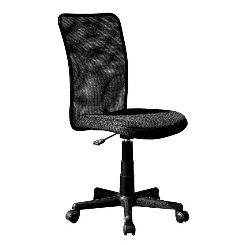 Chaise de bureau sans accoudoirs en maille, avec hauteur réglable et roulettes universelles