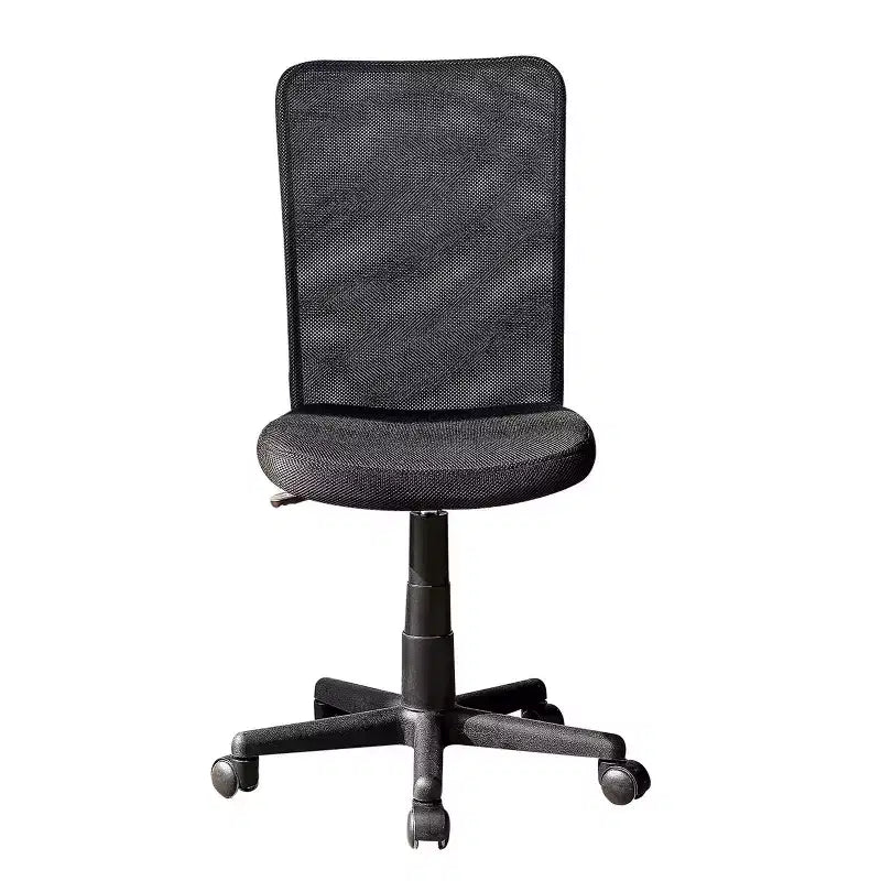 Chaise de bureau sans accoudoirs en maille, avec hauteur réglable et roulettes universelles