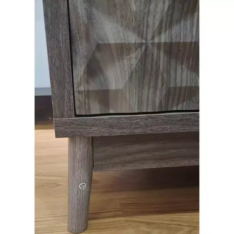 Buffet bahut moderne avec 4 portes au design géométrique, armoire de rangement pour salon, bureau, cuisine