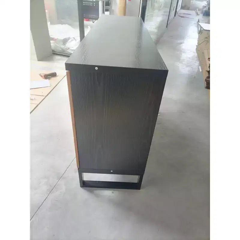 Buffet bahut moderne avec 4 portes au design géométrique, armoire de rangement pour salon, bureau, cuisine