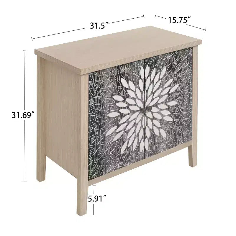 Meuble d'appoint moderne avec quatre portes à motifs sculptés, Armoire de rangement pour la cuisine, la salle à manger, l'entrée