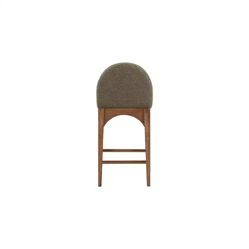 Tabouret de comptoir en tissu bouclé Olive