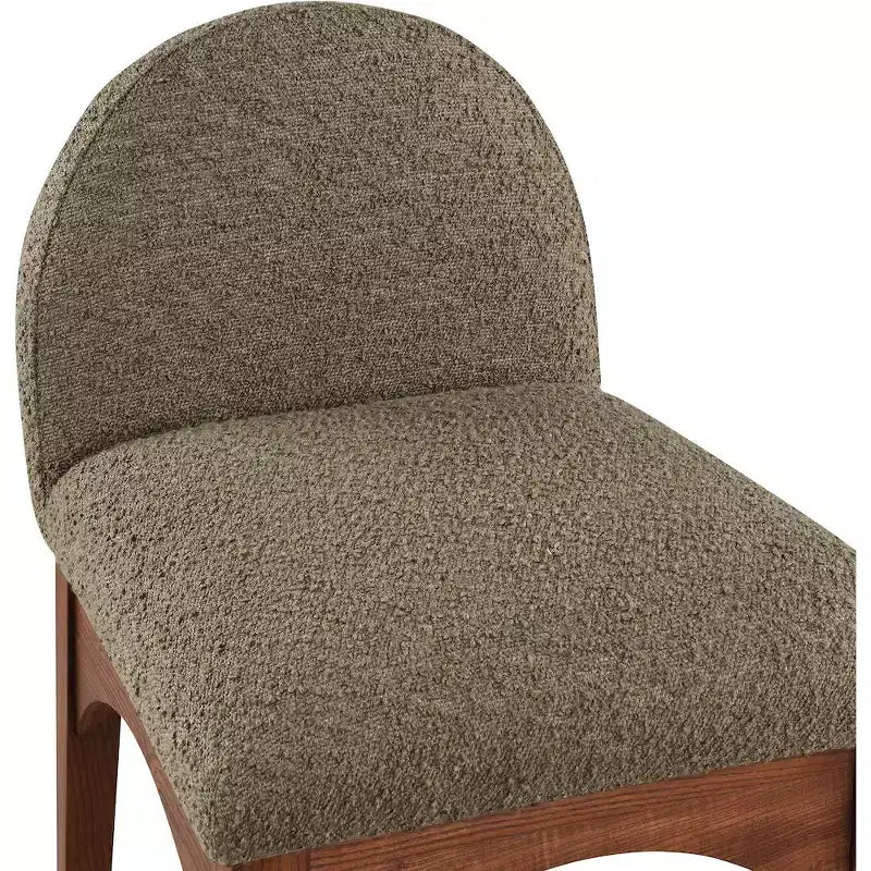 Tabouret de comptoir en tissu bouclé Olive