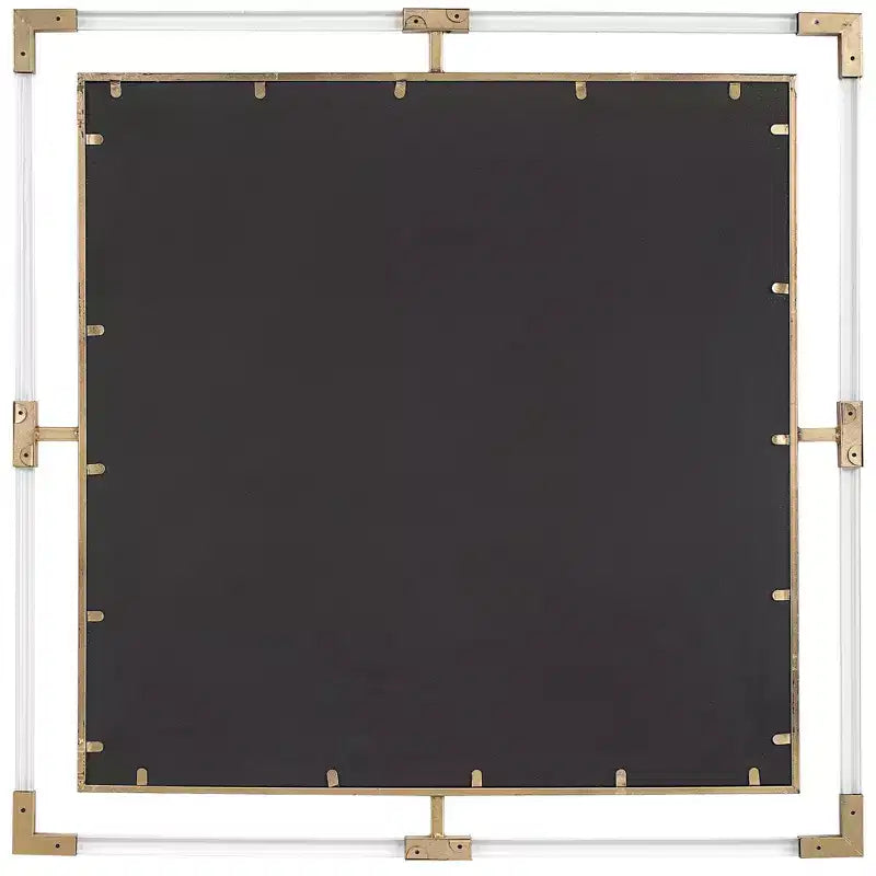 Miroir mural carré 40 feuilles d'or métalliques
