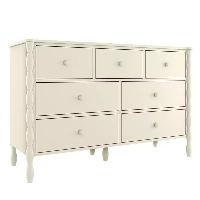 Commode enfant à 7 tiroirs avec pieds tournés