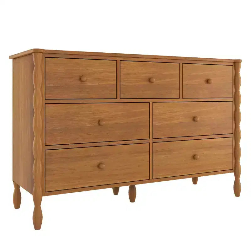 Commode enfant à 7 tiroirs avec pieds tournés