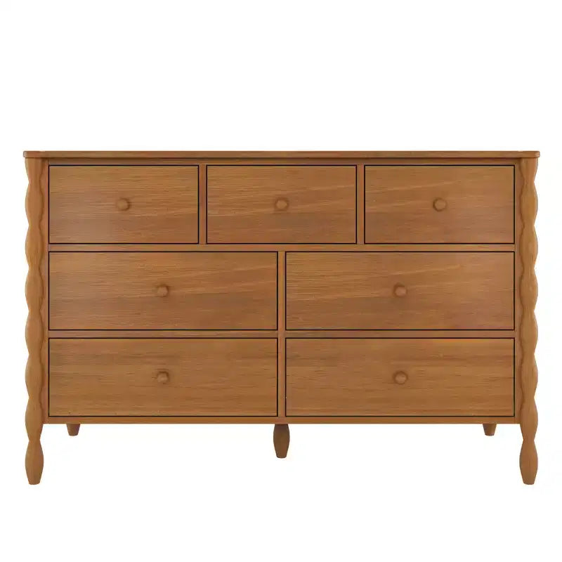 Commode enfant à 7 tiroirs avec pieds tournés