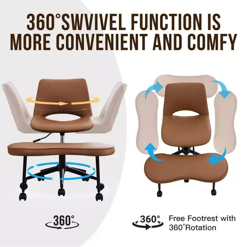Chaise longue ergonomique à pieds croisés, soutien lombaire élevé, hauteur réglable, pivotant à 360°, siège croisé, roulettes, pour la méditation, le yoga, le TDAH