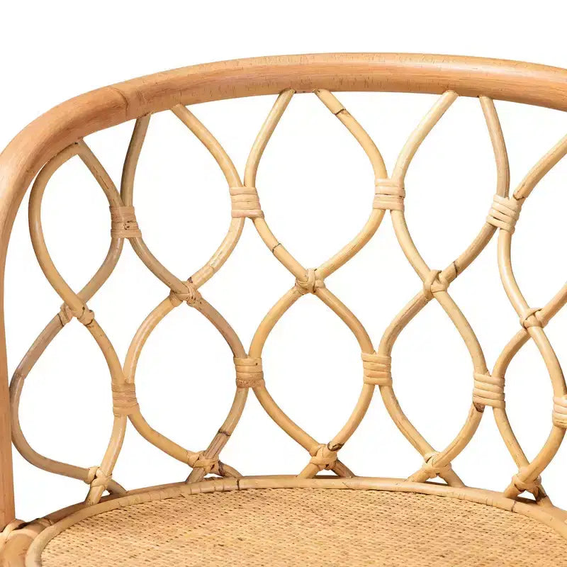 Tabouret de bar hauteur comptoir en rotin naturel