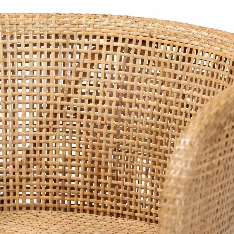Chaise de salle à manger Bohème en bois d'acacia et rotin tressé