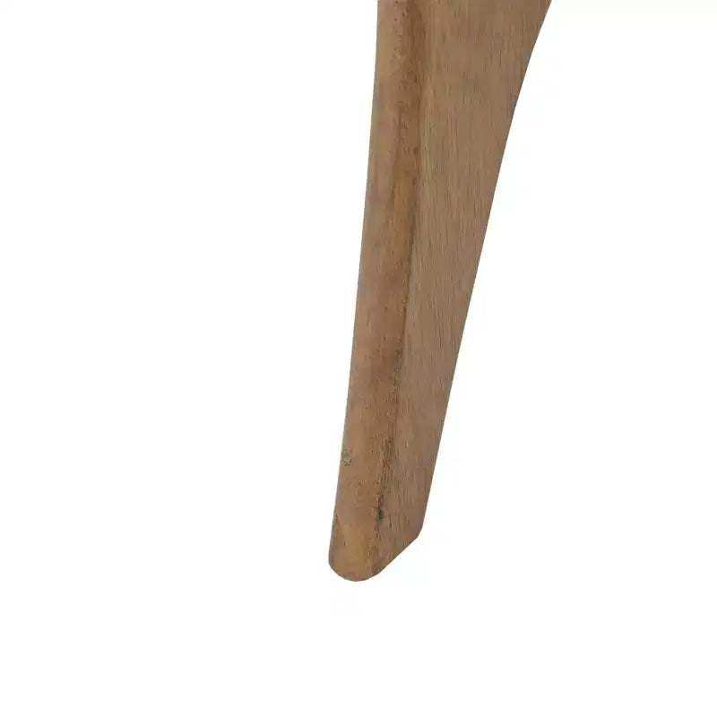 Table Basse en Bois Triangulaire, Marron Clair, Style Mid-Century avec Piétement Croisé