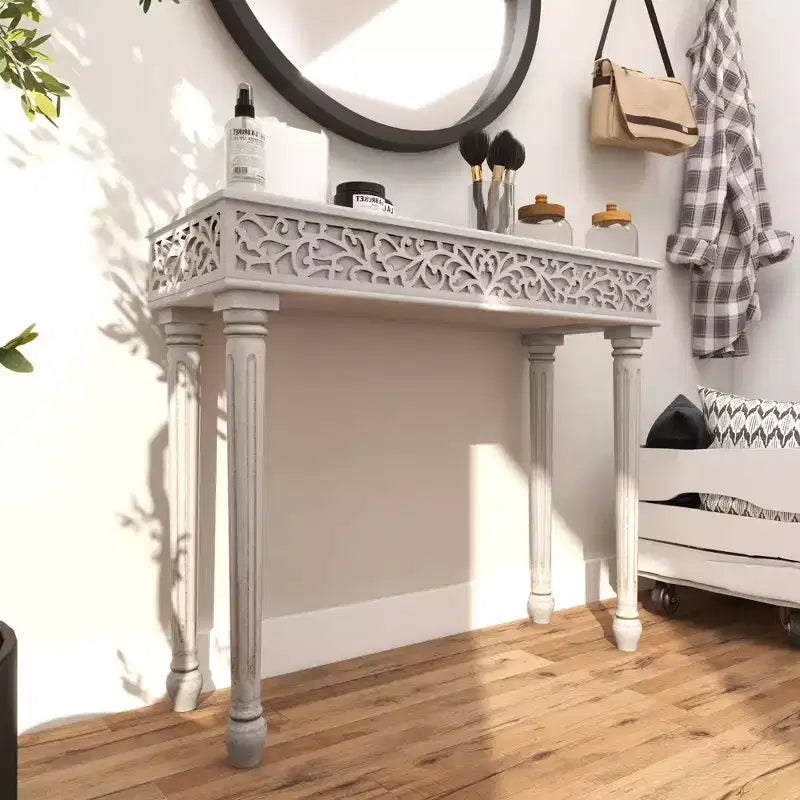 Console en bois de manguier de style ferme