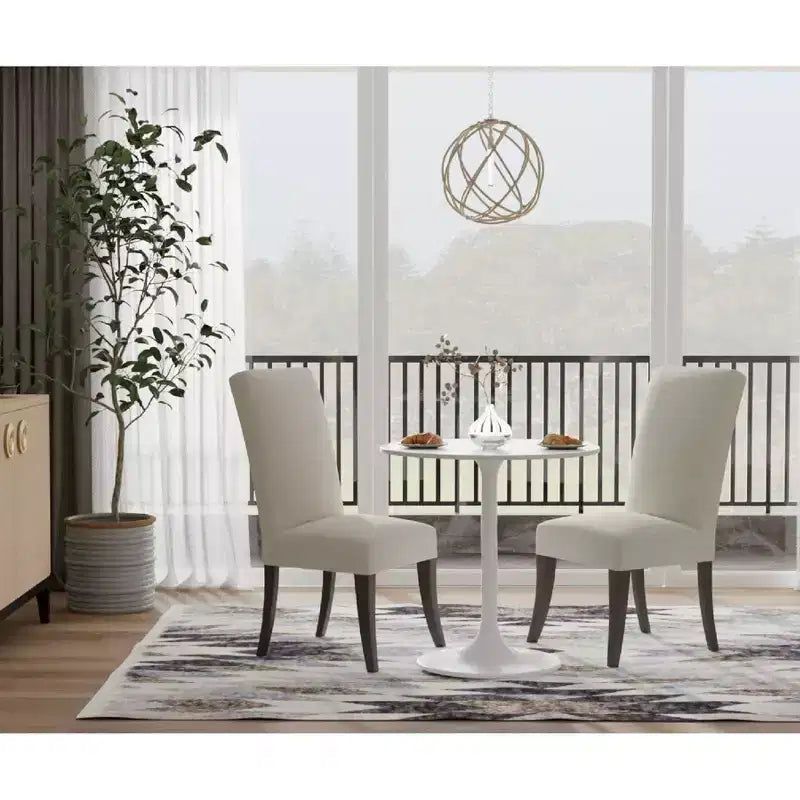Table à manger ronde de 76 cm avec plateau en marbre, blanc/noir, 2 places