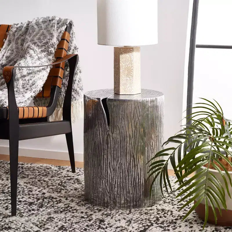 Tabouret de table en métal - Argenté