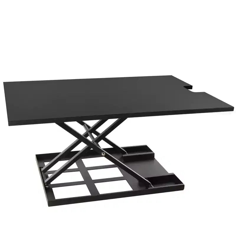 Convertisseur de bureau assis-debout pneumatique 36 po avec réglage de la hauteur, noir