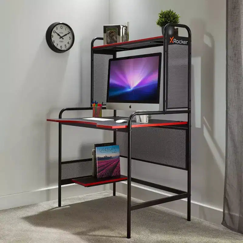 Bureau de jeu en maille avec plateau en bois