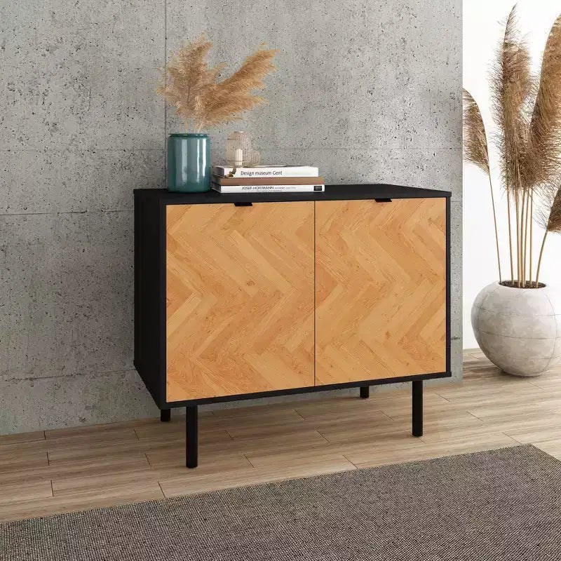 Meuble d'appoint 2 étagères moderne du milieu du siècle