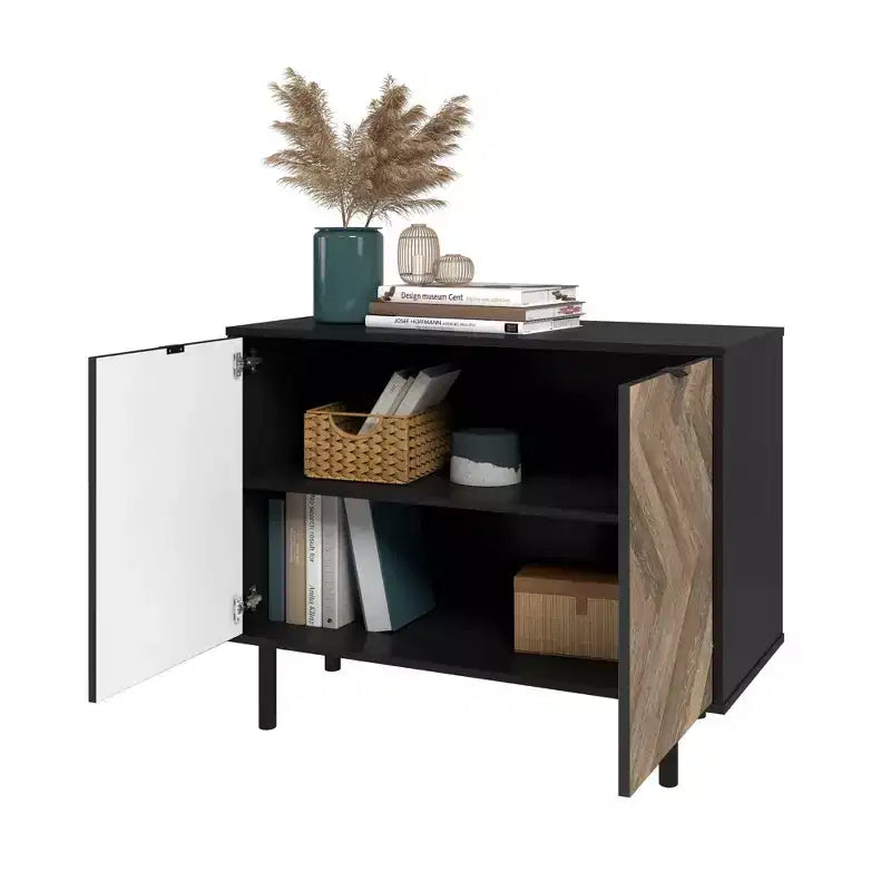 Meuble d'appoint 2 étagères moderne du milieu du siècle